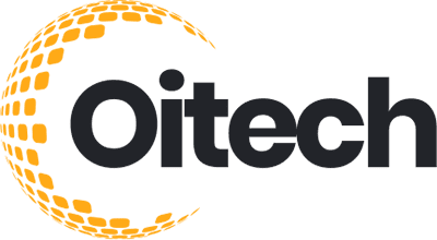 A black and yellow logo for oitech